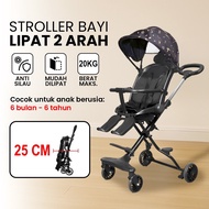 JC Foldable Baby Stroller 2-Way Reversible Baby Stroller