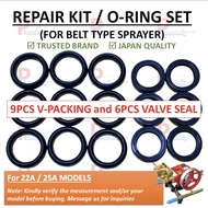 Repair Kit Set Repair Rubbers Oring for Belt Type Power Sprayer Pressure Washer Compatible with Kawasaki 22A 25A Models