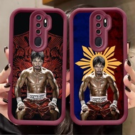 A-5 Manny Pacquiao Case for OPPO A5 A9 2020 Wine Red