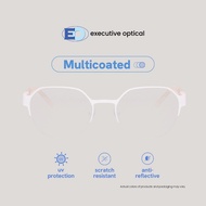 EO Eyewear Elche Round Stainless Steel Half Rim Multicoated Eyeglasses for Men & Women
