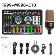 Siborie Soundcard F999 Audio USB External Sound Card mic Mixer Bluetooth phone PC