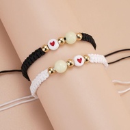 Luminous Beads Couple Bracelet Hand-woven Love Couple Sisters Girlfriends Brothers Unique Luminous B