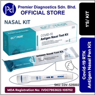 EXP 31.10.2024 ECOTEST Covid-19 Rapid Antigen Test Pen Kit (Nasal) 1's