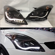 Suzuki Swift Head Lamp Light Projector DRL Led Black 100% Taiwan  2011 2016