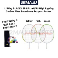 Lining Bladex Spiral 4U/5U High Rigidity Carbon Fiber Badminton Racquet Racket - Free String Free Ba