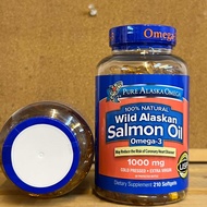 Wild Alaskan Salmon Oil Omega 3 1000 mg Pure Alaska Omega 210 เม็ด น้ำมันปลาแซลมอนแท้ นำเข้าจาก USA 