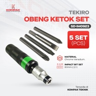 OBENG KETOK 5PCS TEKIRO IMPACT DRIVER DREI GEDOK OBENG GEDOK