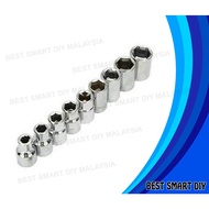 ½” Heavy Duty Chrome 6 Point Socket Box (SHORT) FORCE 1/2“ 6PT. SOCKET (METRIC)
