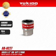MATA YUKIDO Socket Bit 1/2" DR 6PT 27MM - Socket 1/2" 6PT 27MM Yukido AB-SC27