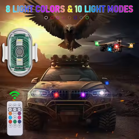 Motorcycle Led Mini Signal Light Drone Strobe Light 7 Colors Turn Signal LED For Car Bike 2025 NEW