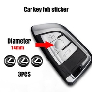 3pcs/set 14mm Car Key Button Logo Sticker Auto Remote Control Emblem Decorative Decal for Lexus RX35