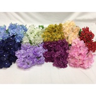 5PCS 5 HEAD HYDRANGEA FLOWER ARTIFICIAL BUNGA HIASAN FAKE FLOWER BOUQUET HOME WEDDING DECOR DECORATI