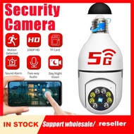 5MP E27 Bulb CCTV Wireless Outdoor Waterproof 360 Auto Tracking 360 5G WIFI PTZ IP Camera Color Nigh