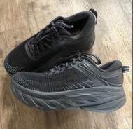 📣 現貨優惠！全新HOKA ONE ONE BONDI 7 黑色絨面軟跑鞋