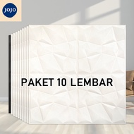 Paket 10 Lembar Wallpaper Foam 3D Batik Wall 70x70 cm Panel Diamond Triangle Stiker Dinding Wall Paper Sticker Dekorasi kamar