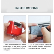 Personalized Printed Self Lnking Stamp Custom Mini Stamp DIY Typeface Combination Custom Mini Stamp