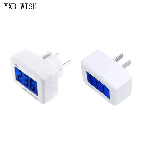 AC 110V 220V LCD Digital Voltmeter DM55-1 Voltage Tester Detector Meter EU/US Plug Monitor with Blac