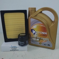 PERODUA ATIVA 1.0 TURBO OIL FILTER + AIR FILTER + KOYOMA 5W40 FULLY SYNTHETIC ENGINE OIL