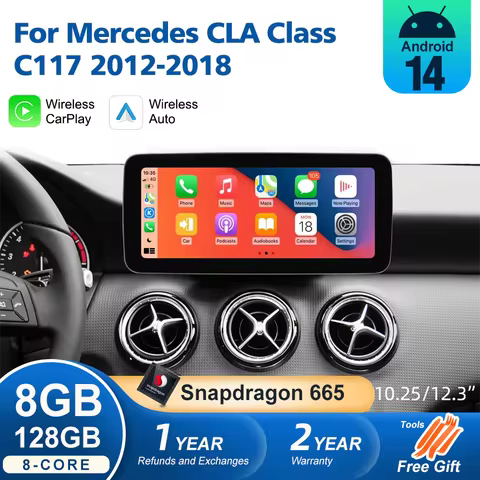 Android 14 Car Radio For Mercedes Benz CLA C117 2012-2018 Auto Carplay GPS Player Multimedia Navigat