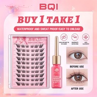 glue free Eyelashes False Eyelash Glue - 3 Seconds Quick Drying, Waterproof & Long-Lasting BQI