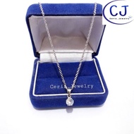 Women's Silver Necklace Genuine Silver 926 White Gold Plated Nori Chain Carved Desi Pendant - Genuin