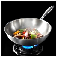 [cookbuddy] 316 Stainless Steel Chinese Wok, 30cm, 1pc / Korean Wok Pan / 316 Stainless Steel by kid
