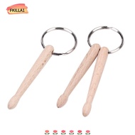 FKILLAONE Drum Sticks Key Ring, Mini Wood Drumsticks Keychain, Gift Metal Drumstick Grommets