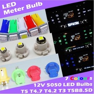 LED Meter Bulb T5 T4.7 T4.2 T3 B8.5D 1SMD 5050 Dashboard Aircon Warning Light interior bulb Wedge bu