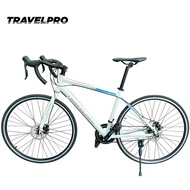 Road Bike Travelpro 700C White Alluminum Frame &amp; STI Sensah with free helmet