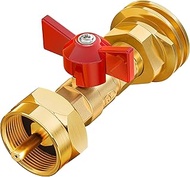 CALPOSE Propane Adapter 20lb to 1lb Converter,20lb to 1lb Propane Adapter with on/Off Valve for 1lb 