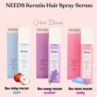 💯ORIGINAL HQ ‼️ NEEDS KERATIN HAIR SPRAY SERUM [ LAVENDER | SWEET CANDY | APPLE RUSH ]