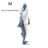 【BHQ】ชุดมาสคอต ชุดนอนผ้านวม Shark Blanket ถุงนอน ผ้าห่ม ผ้าฟาบริค มีฮู้ด ลายฉลาม สําหรับผู้ใหญ่(ขอแน
