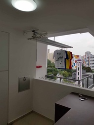 Indoor and Outdoor Retractable Laundry Rack (Made in Singapore) Suitable for Condominium and HDB