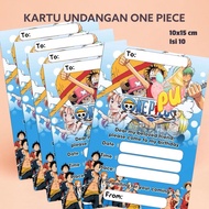 ONE PIECE Birthday Invitation Cards, Pack of 10 ONE PIECE Children's Birthday Invitation Cards