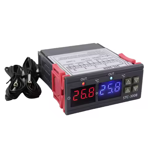 STC3008 Dual Digital Temperature Controller Two Relay Output 12V 220V Thermoregulator Thermostat Wit