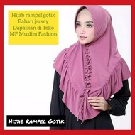 Gothic ruffled Hijab - khimar Hijab - Gothic ruffled Hijab - Gothic headscarf
