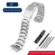 For Casio G-SHOCK metal case strap stainless steel Suit DW5600/GW-M5610/5000 GW-B5600 Modified Cool style Golden black watchband