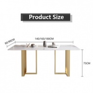 Dining Room Sintered Stone Top Diner Table for Home Furniture Dining Table Set with 6 Chairs