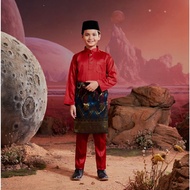 [ KIDS ] Baju Melayu Bulan Bintang 2024 SCARLET RED