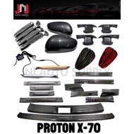 Proton X70 handle bowl sidemirror front drl reflector side step plate cover trim carbon fiber