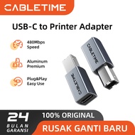CABLETIME Adapter USB Type C To USB-B 2.0 Male Converter Konektor For Printer