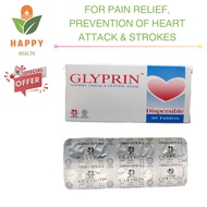 [ Exp 2/2027 ] Glyprin Dispersible ( Aspirin 100mg & Glycine 45mg ) Tablet ( 10'S | 30'S )
