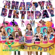 Demon Hunters Birthday Party Decoration Demon Hunters And Cake Balloon Spinning Birthday Flag B7y7