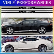 2PCS Fashionable sport stripes for Camaro RS LS ss LT car side skirt body adornment style door vinyl