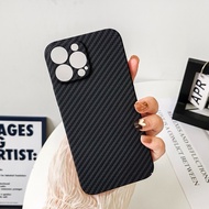 Soft Black Case With Kevlar Pattern For Ip13/ip13pro/ip13promax/ip12/ip12pro/ip12pro max/ip11pro/ip1