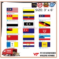State Flag Waterproof Polyster Bendera Negeri / Wilayah / Putrajaya Bendera Gantung 3'x6'ft