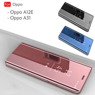 Oppo A12E A31 Delight Mirror Flip Pouch Case Cover Casing Shockproof Mobile Housing
