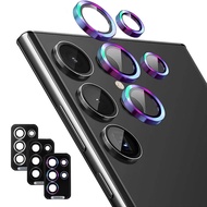 Samsung 9H Spiral CD Pattern Metal Aluminum Alloy Camera Lens Tempered Glass Film For Samsung Galaxy