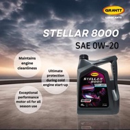 NEW PACKAGING UMW GRANTT STELLAR 8000  FULLY SYNTHETIC SAE 0W-20 API SN+ 4L  Minyak Hitam (Premium P