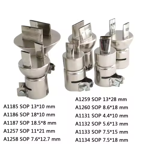 A1259B A1134B SMD SOP Series BGA Nozzle For 850 852 Hot Air Soldering Station Rework Desoldering Sta